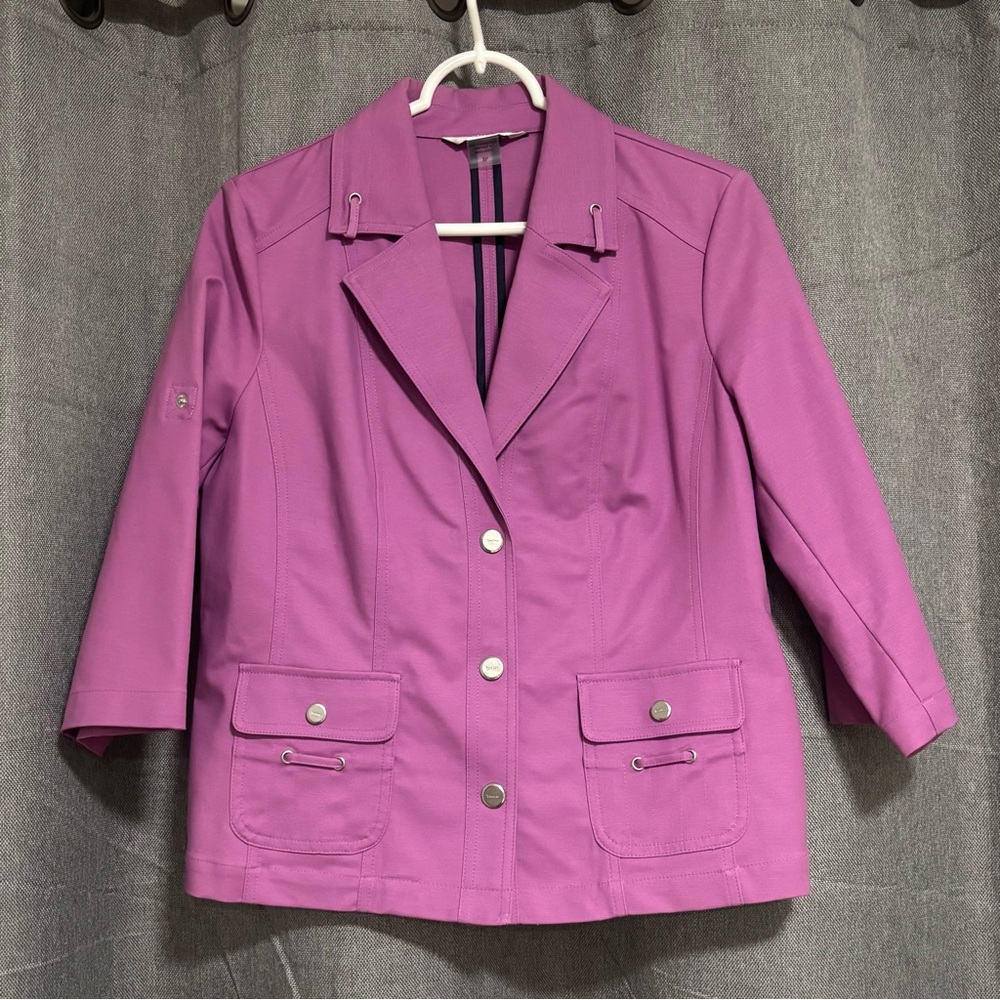 Women's Pink Lightweight Jacket by TanJay Petite